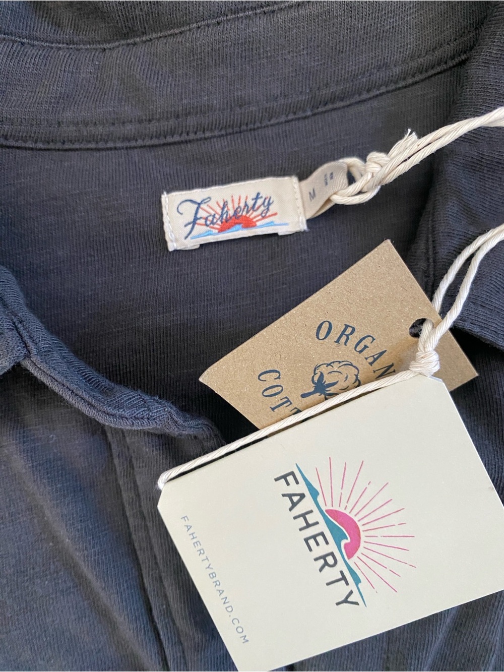 Faherty, Sunwashed Button-Front Shirt, Washed Black - Picture 7 of 7